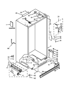 Cabinet Parts Diagram and Parts List for KSSC48FTS20  KitchenAid Refrigerator