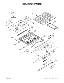 Part Location Diagram of W11602533 Whirlpool QUICK START GUIDE