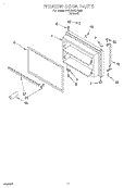 FREEZER DOOR, LIT/OPTIONAL Diagram and Parts List for 4YET22DKFN01  Whirlpool Refrigerator