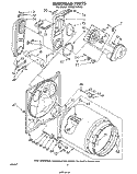 BULKHEAD Diagram and Parts List for LG7681XPW0  Whirlpool Dryer