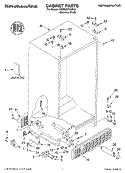 CABINET, LITERATURE Diagram and Parts List for KSRG25FKSS02  KitchenAid Refrigerator