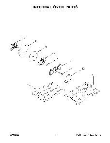 Internal Oven Parts Diagram and Parts List for KFGD500ESS06  KitchenAid Range