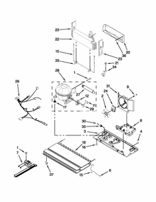Unit Parts Diagram and Parts List for 59669933013  Kenmore Refrigerator