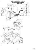 MACHINE BASE Diagram and Parts List for LLR8245BN1  Whirlpool Washer