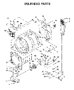 Bulkhead parts Diagram and Parts List for 7MWGD6620HW1  Whirlpool Dryer