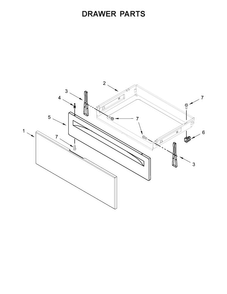 Drawer Parts Diagram and Parts List for WFE515S0ED0  Whirlpool Range