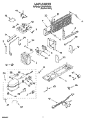 UNIT PARTS Diagram and Parts List for CR18PKXRS00  Crosley Refrigerator