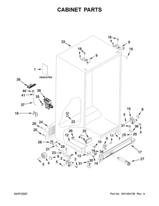 Cabinet Parts Diagram and Parts List for 10651759713  Kenmore Refrigerator