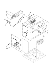 Console And Dispenser Parts Diagram and Parts List for 11028012012  Kenmore Washer