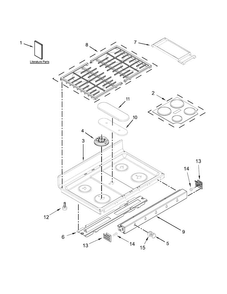 Cooktop Parts Diagram and Parts List for KFGD500EBL01  KitchenAid Range