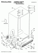 CABINET PARTS Diagram and Parts List for KSRS25RSMS03  KitchenAid Refrigerator
