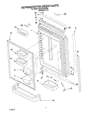 REFRIGERATOR DOOR PARTS Diagram and Parts List for KBRP20ELSS00  KitchenAid Refrigerator
