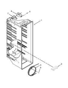 Refrigerator Liner Parts Diagram and Parts List for KSF22C4CYY00  KitchenAid Refrigerator