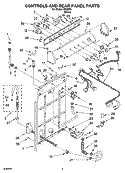 CONTROLS AND REAR PANEL PARTS Diagram and Parts List for IM43000  Inglis Washer