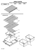 SHELF PARTS, OPTIONAL PARTS Diagram and Parts List for ET8WTKXVB00  Whirlpool Refrigerator