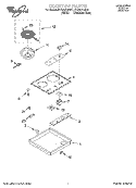 SECTION Diagram and Parts List for RCS2012GW1  Whirlpool Cooktop