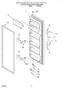 REFRIGERATOR DOOR Diagram and Parts List for RS22AQXGW01  Roper Refrigerator