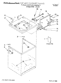 TOP AND CABINET, LITERATURE Diagram and Parts List for KAWS700JT1  KitchenAid Washer