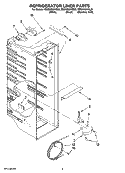 REFRIGERATOR LINER PARTS Diagram and Parts List for ED5NHGXVQ00  Whirlpool Refrigerator