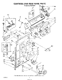 CONTROLS AND REAR PANEL Diagram and Parts List for LA5800XSW1  Whirlpool Washer