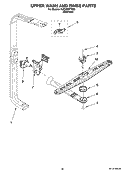 UPPER WASH AND RINSE PARTS Diagram and Parts List for KUDX03FTSS2  KitchenAid Dishwasher