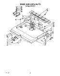 DOOR AND LATCH Diagram and Parts List for KUDC220T5  KitchenAid Dishwasher