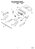 TOP VENTING PARTS, OPTIONAL PARTS Diagram and Parts List for YKEBS208DB7  KitchenAid Wall Oven