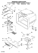 FREEZER LINER PARTS Diagram and Parts List for GB2SHDXTB11  Whirlpool Refrigerator
