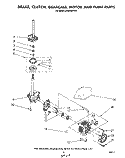 BRAKE, CLUTCH, GEARCASE, MOTOR AND PUMP Diagram and Parts List for LA5600XPW4  Whirlpool Washer