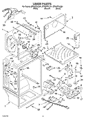 LINER Diagram and Parts List for GT9SHTXLB01  Whirlpool Refrigerator