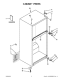 CABINET PARTS Diagram and Parts List for W8TXNGFWB03  Whirlpool Refrigerator