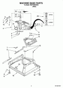 MACHINE BASE PARTS Diagram and Parts List for 7MWT99840WW0  Whirlpool Washer