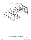 LOWER OVEN DOOR Diagram and Parts List for KEBI241WBL0  KitchenAid Wall Oven