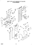 AIR FLOW AND RESERVOIR Diagram and Parts List for KSSS36DBX00  KitchenAid Refrigerator