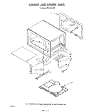 CABINET AND STIRRER Diagram and Parts List for MW3000XP2  Whirlpool Microwave