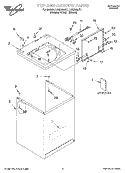 TOP AND CABINET, LITERATURE Diagram and Parts List for LSN2000JT1  Whirlpool Washer