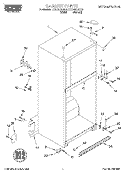 CABINET Diagram and Parts List for RT21DKXGW00  Roper Refrigerator