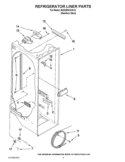 REFRIGERATOR LINER PARTS Diagram and Parts List for 6GD25DCXHS14  Whirlpool Refrigerator