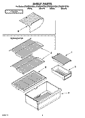 SHELF PARTS, OPTIONAL PARTS Diagram and Parts List for ET6WSKXKT03  Whirlpool Refrigerator