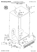 CABINET Diagram and Parts List for KSRP22KDWH01  KitchenAid Refrigerator