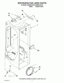 REFRIGERATOR LINER PARTS Diagram and Parts List for 6GD25DCXHS12  Whirlpool Refrigerator