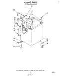 CABINET Diagram and Parts List for LA5310XPW0  Whirlpool Washer