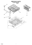 DISHRACK PARTS Diagram and Parts List for DU811SWLQ0  Whirlpool Dishwasher