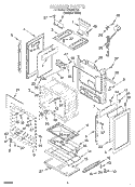 CHASSIS Diagram and Parts List for CGS365HQ5  Crosley Range
