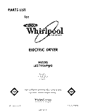 SECTION Diagram and Parts List for LE5795XPW0  Whirlpool Dryer