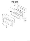 DOOR Diagram and Parts List for KHMS147KSS1  KitchenAid Microwave
