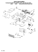 AIR FLOW PARTS Diagram and Parts List for MH1170XSB1  Whirlpool Microwave