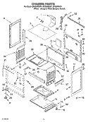 CHASSIS PARTS Diagram and Parts List for SF303PEKT1  Whirlpool Range