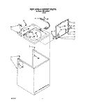 TOP AND CABINET, LIT/OPTIONAL Diagram and Parts List for TAWL200WW1  Estate Washer