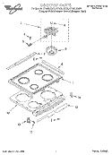 COOKTOP Diagram and Parts List for GY395LXGB0  Whirlpool Range